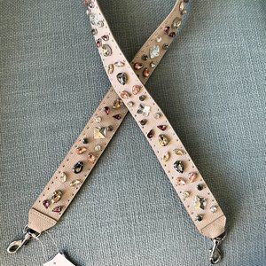 Rebecca Minkoff Jewel Guitar Handbag Strap -- grey